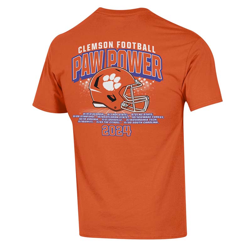2024 Clemson Football Schedule Short Sleeve T-Shirt