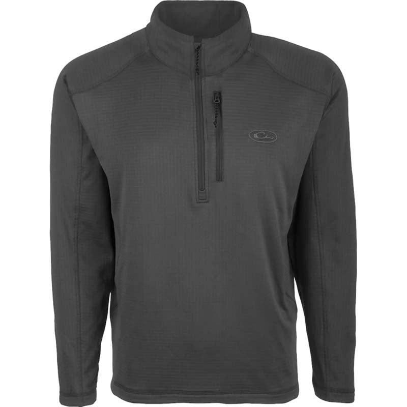 Drake Waterfowl MST BreatheLite™ Quarter Zip Pullover in Charcoal