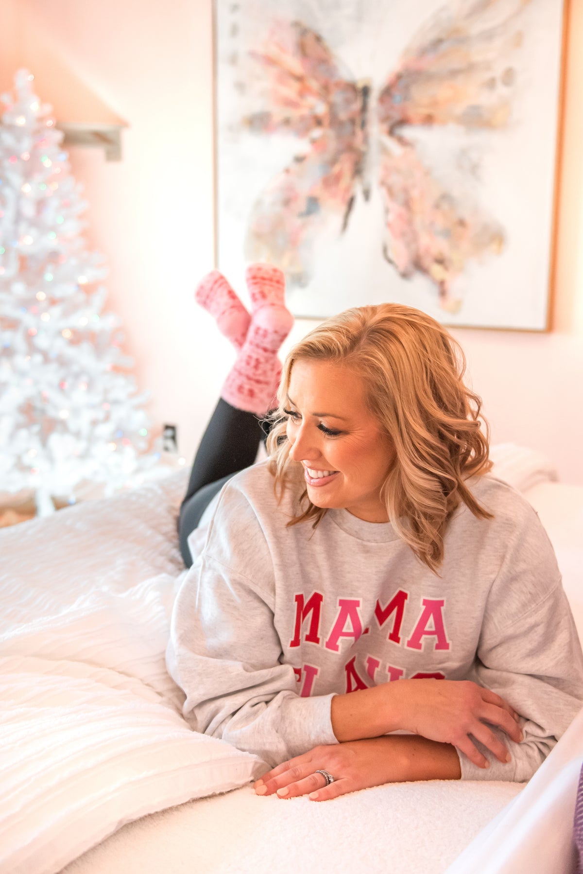 Soft &amp; Cozy Fair Isle Pink Socks