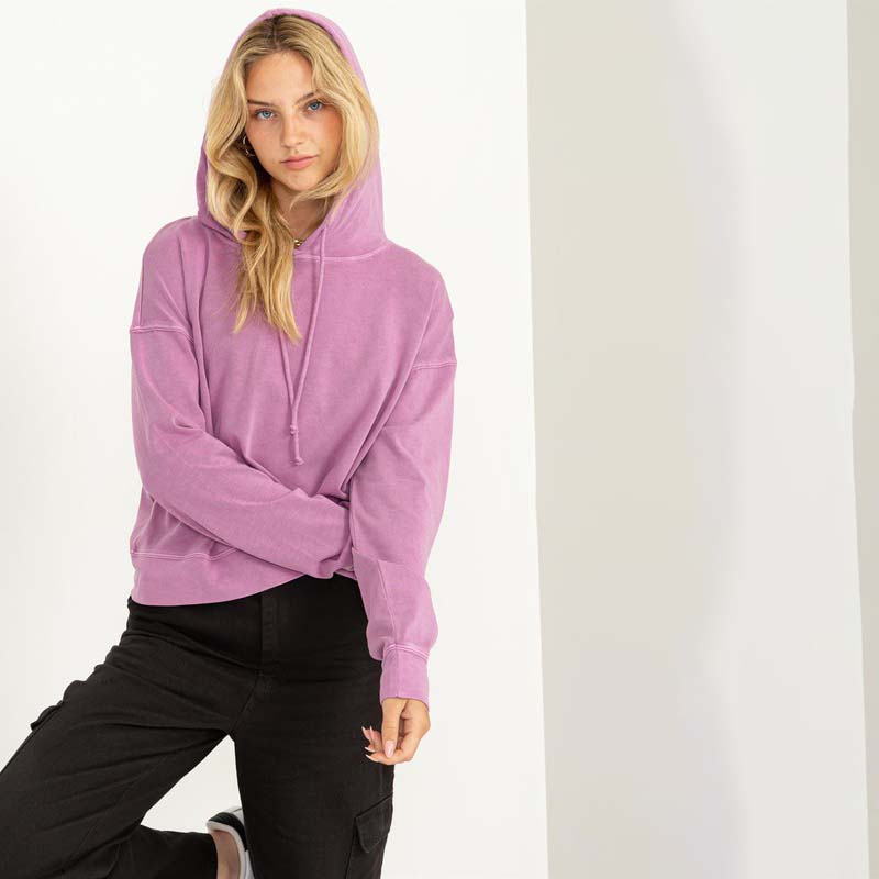 ASOS DESIGN super oversized zip through hoodie in washed purple