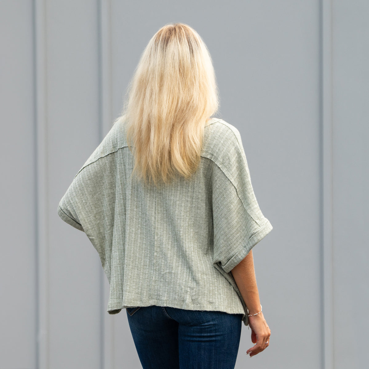 Dolman Sleeve Textured Top