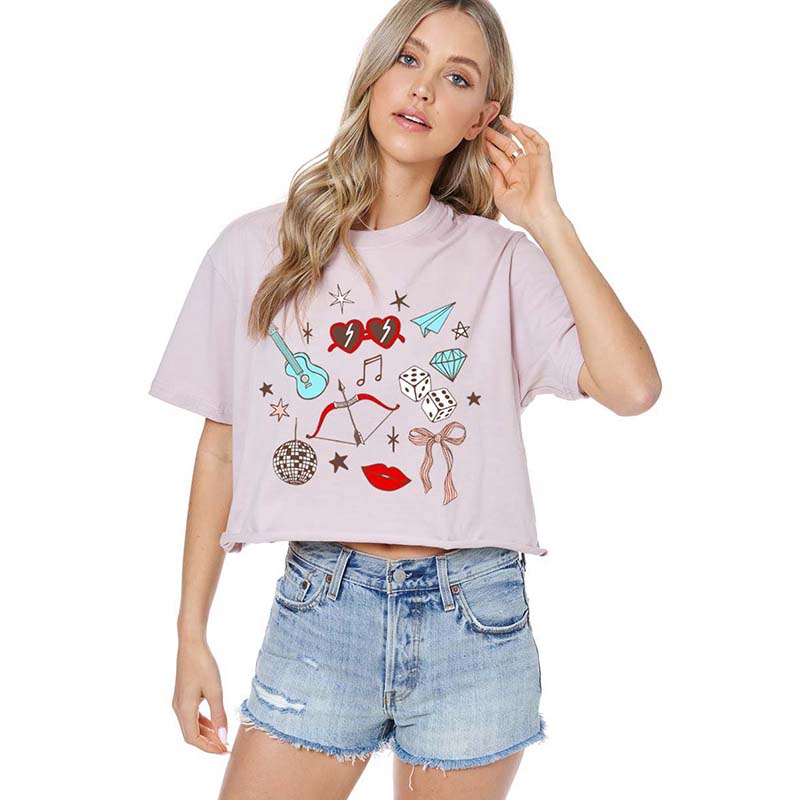 Swiftie Elements Cropped Short Sleeve T-Shirt