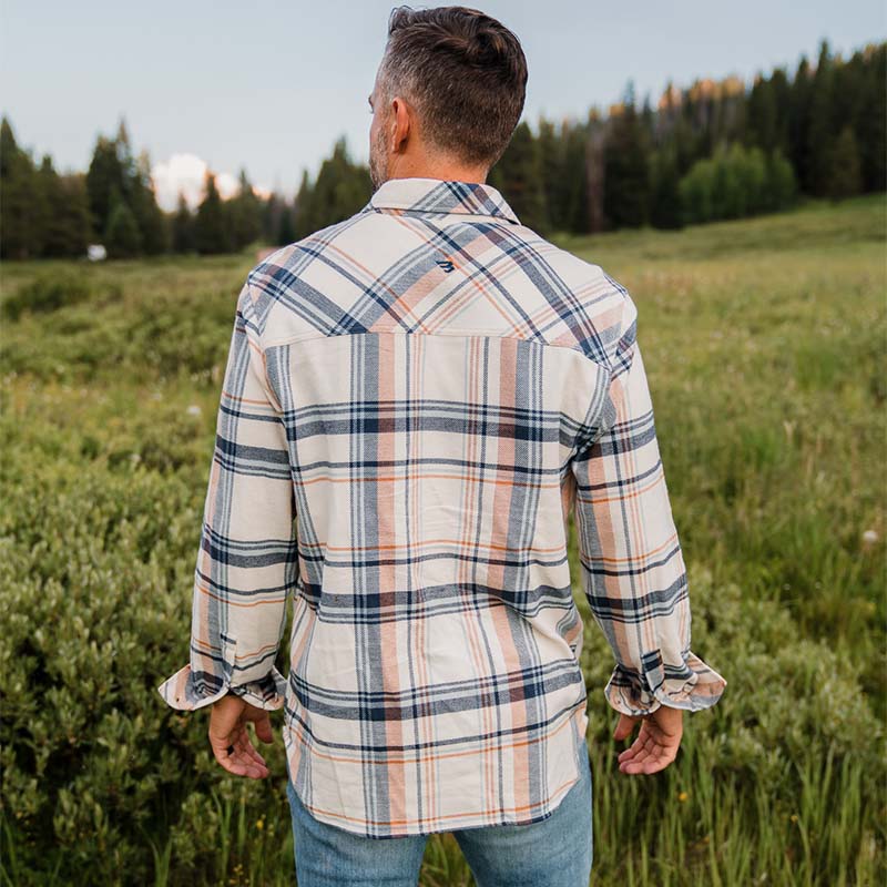 Cream Flannel Button Down Shirt