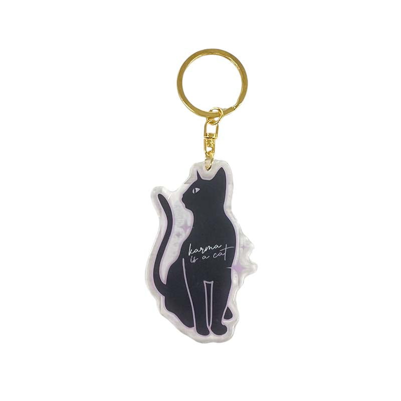 Karma Is A Cat Keychain