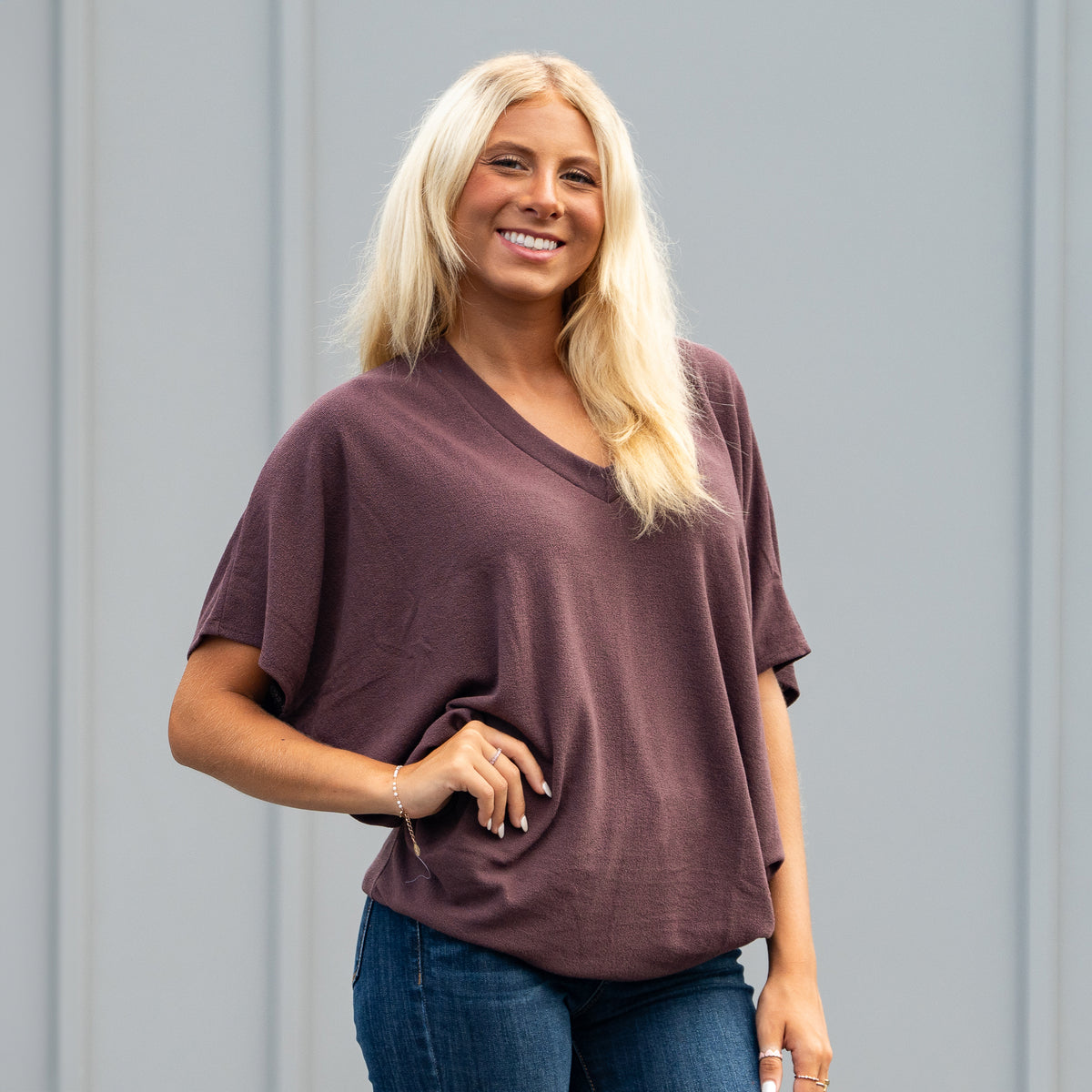 Short Sleeve Cocoon No Pocket Top