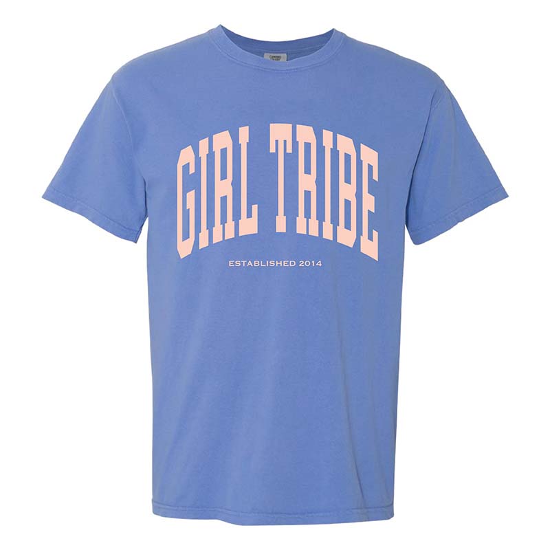 Girl Tribe Arch Short Sleeve T-Shirt in Blue