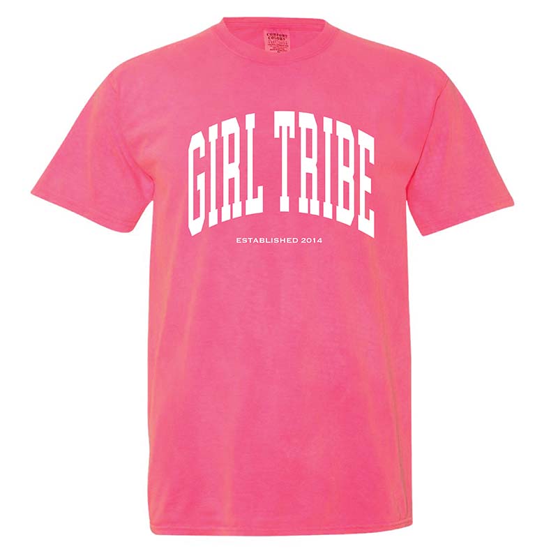 Girl Tribe Arch Short Sleeve T-Shirt in Pink