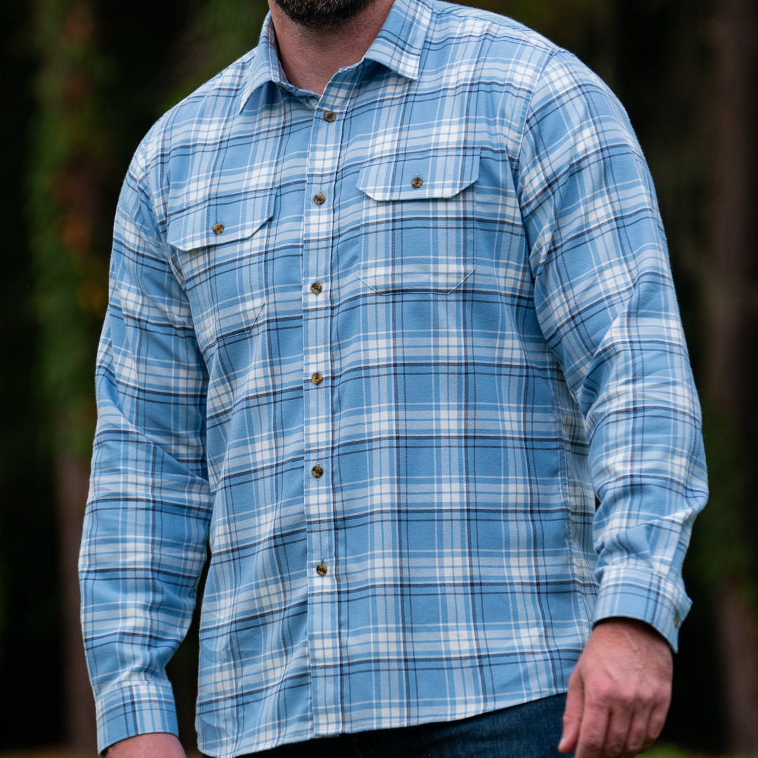 Harbor Flannel in Light Blue