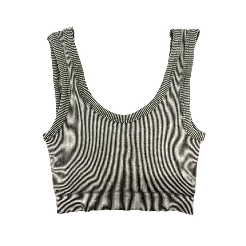 Scoop Neck Padded Cropped Tank