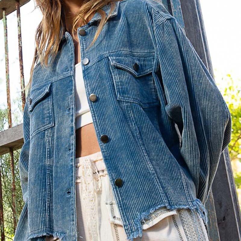 Distressed Corduroy Jacket