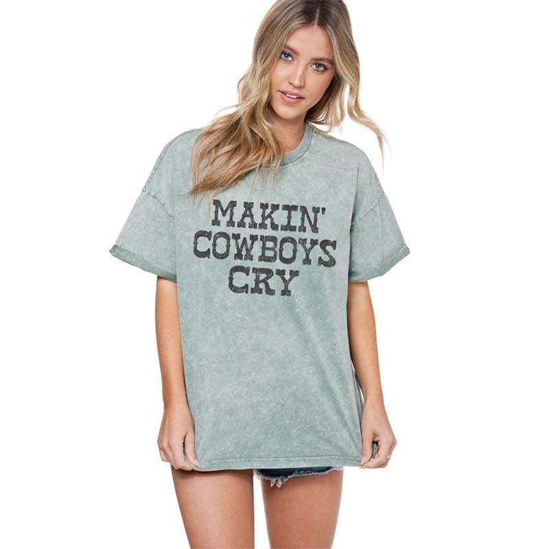 Makin' Cowboys Cry Short Sleeve T-Shirt