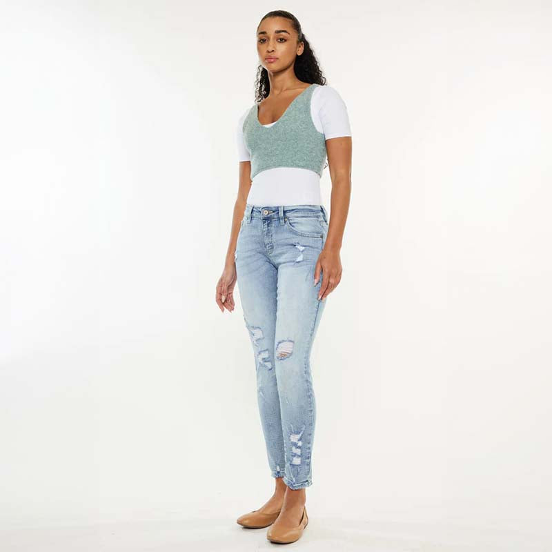 The Kaleigh Mid Rise Skinny Jeans