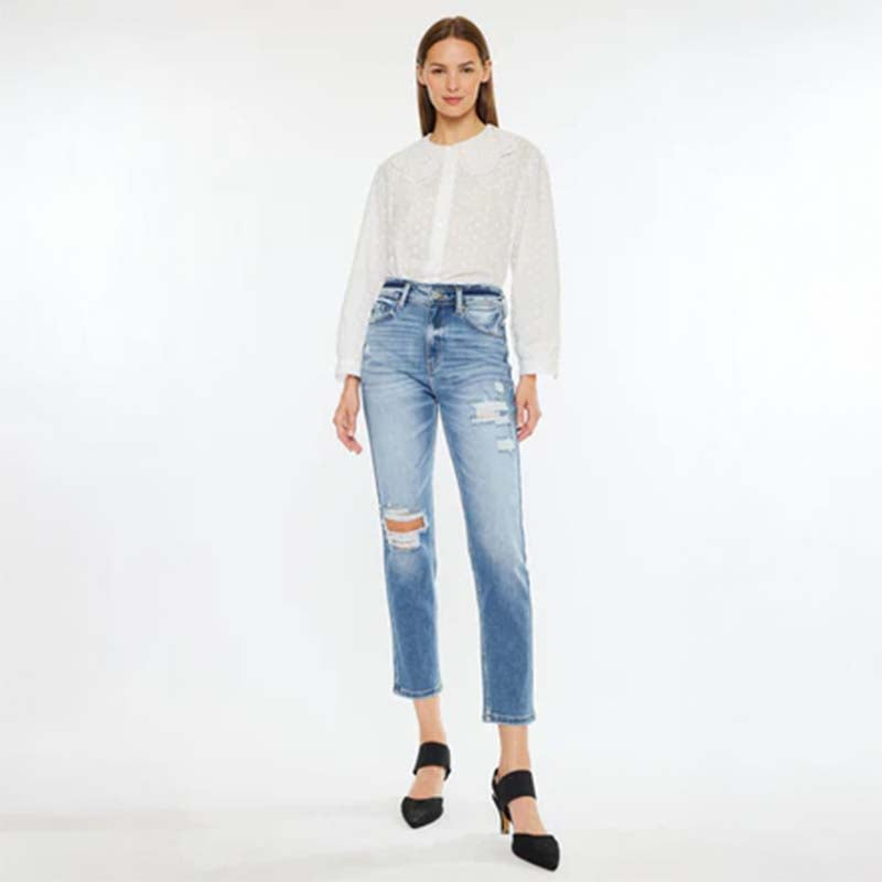 The High Rise Mom Slim Jeans