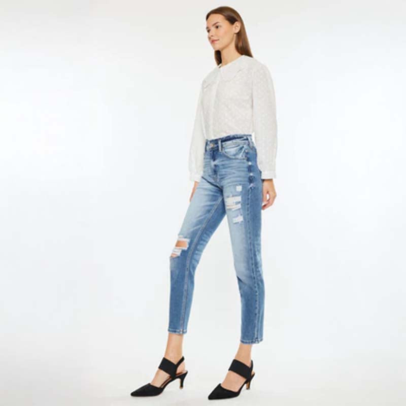 The High Rise Mom Slim Jeans