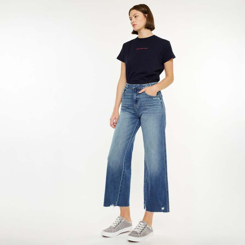 The Shelly Wide Crop Jeans