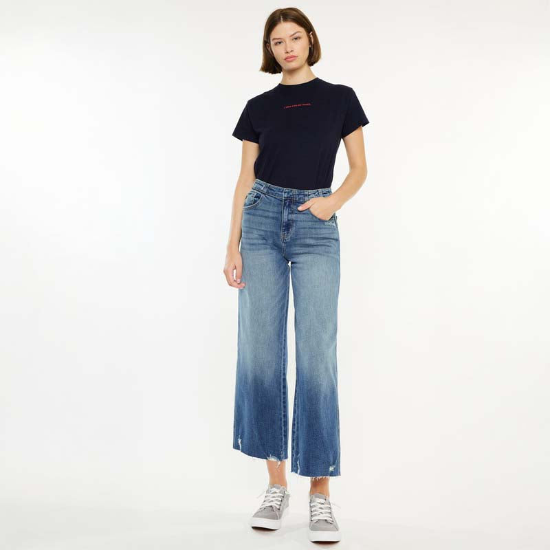 The Shelly Wide Crop Jeans