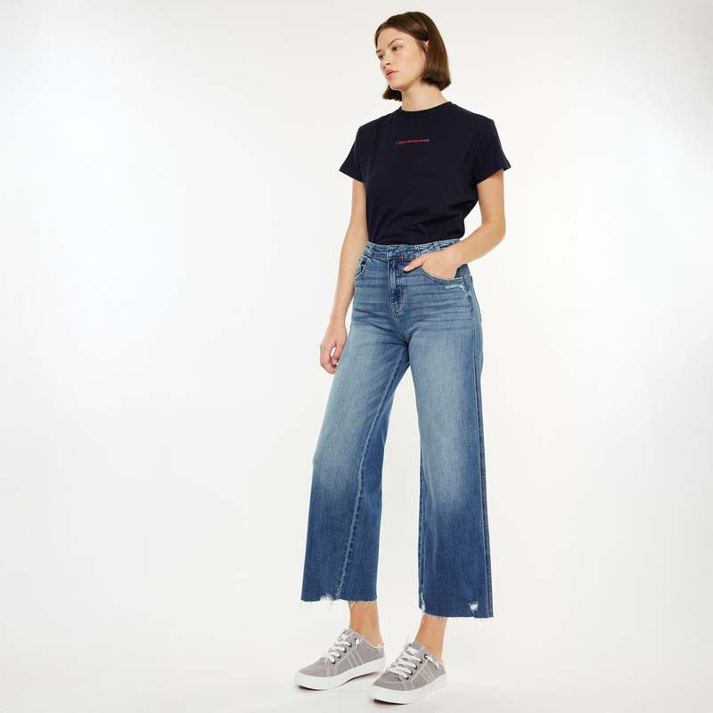 The Shelly Wide Crop Jeans