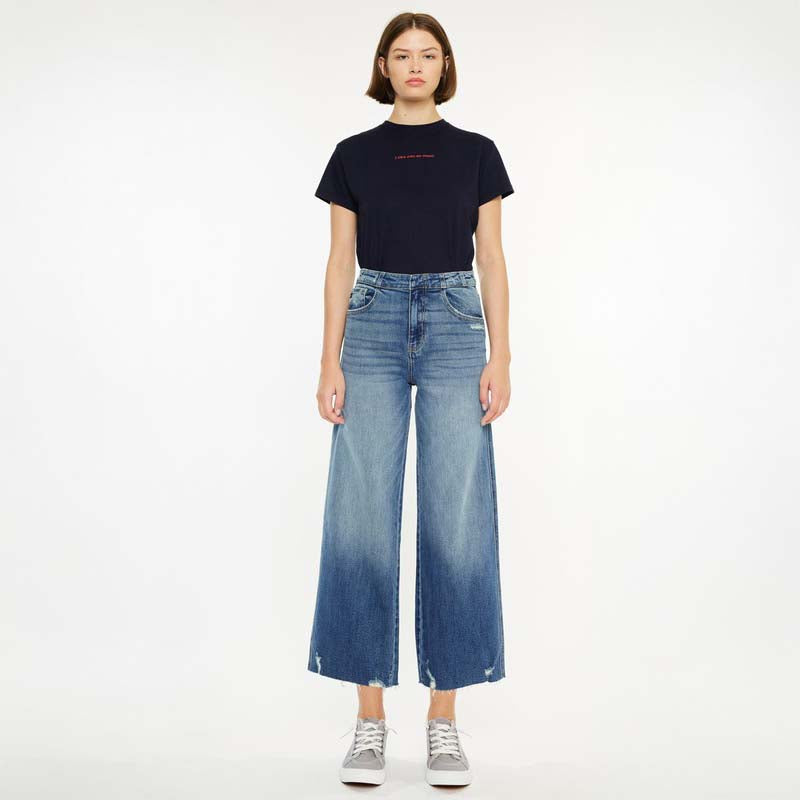 The Shelly Wide Crop Jeans