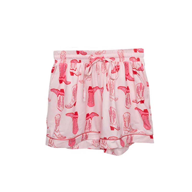 Pink Boots Pajama Shorts