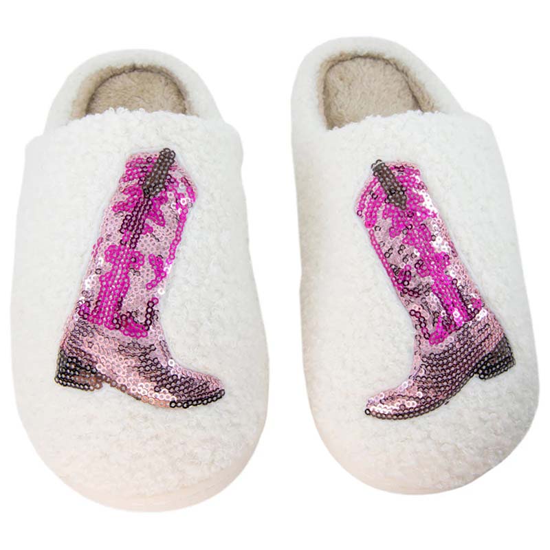 Sequin Boot Slippers