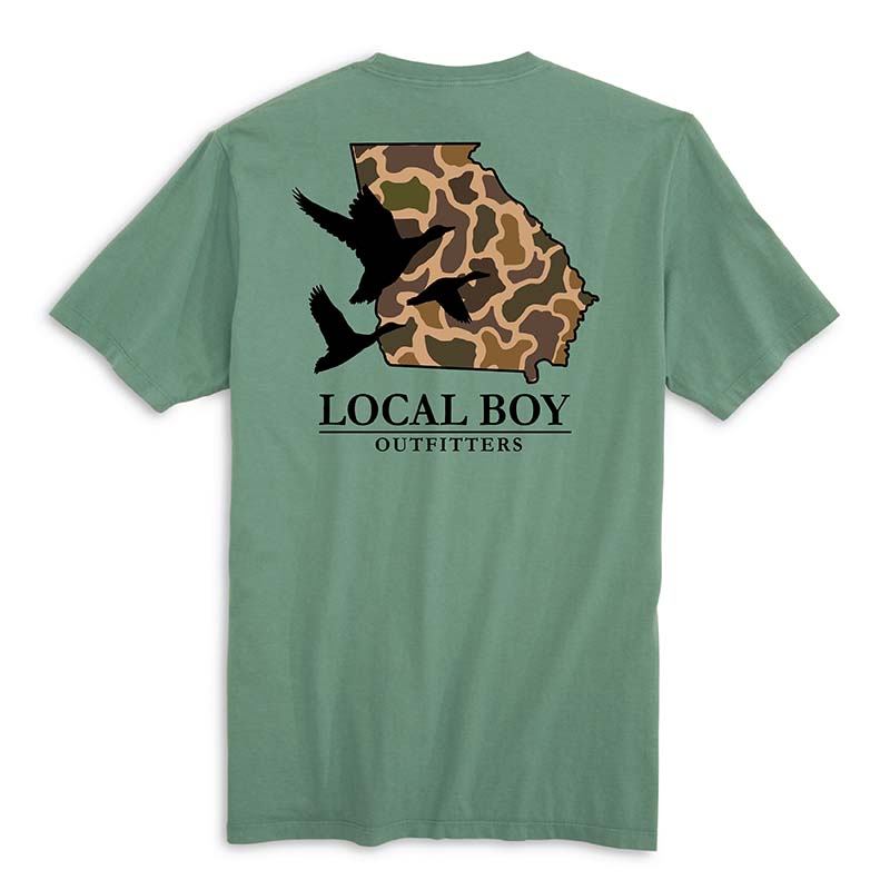 Georgia Camo State Short Sleeve T-Shirt in Light Green