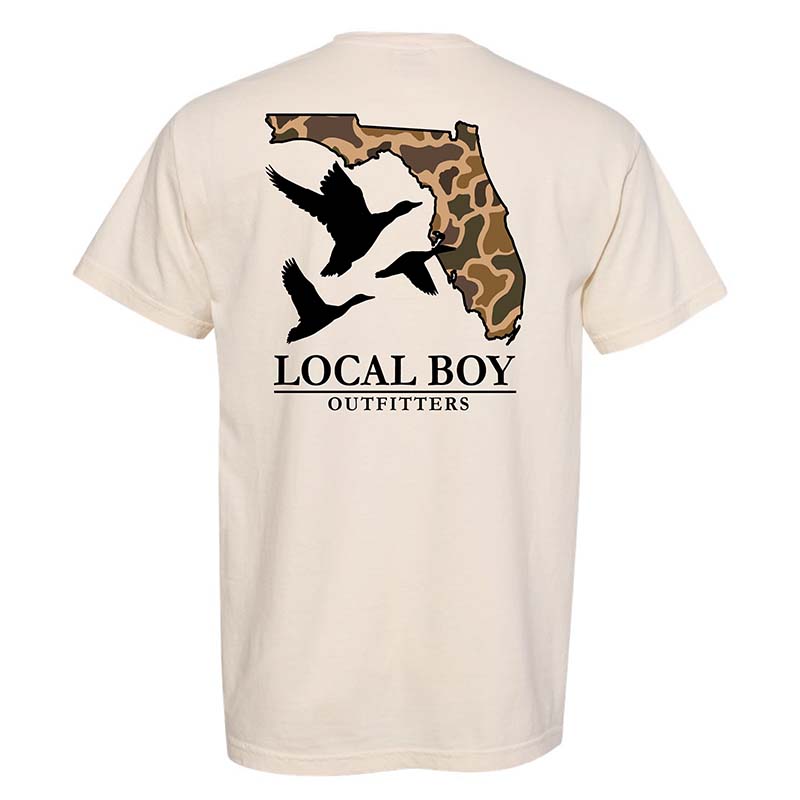 Florida Camo State Short Sleeve T-Shirt in Latte