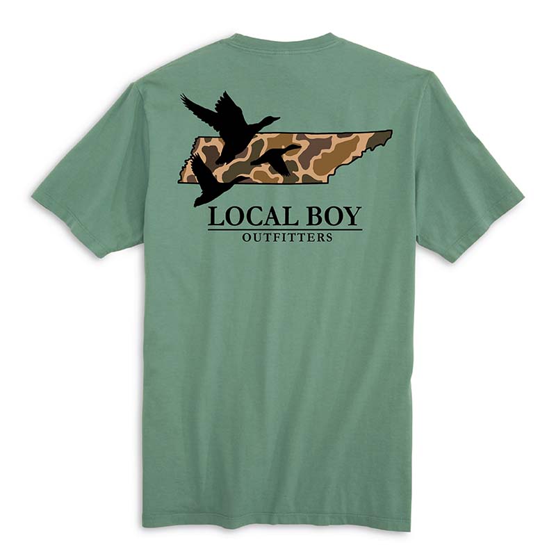 Tennessee Camo State Short Sleeve T-Shirt in Light Green