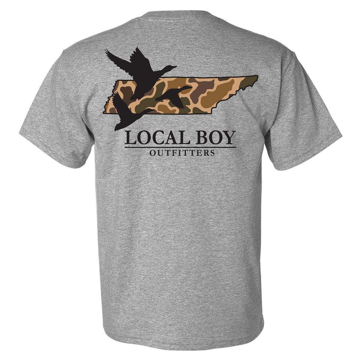 Tennessee Camo State Short Sleeve T-Shirt in Oxford Grey