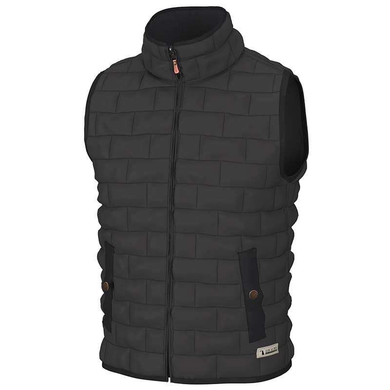 Brick Quilted Vest in Charcoal