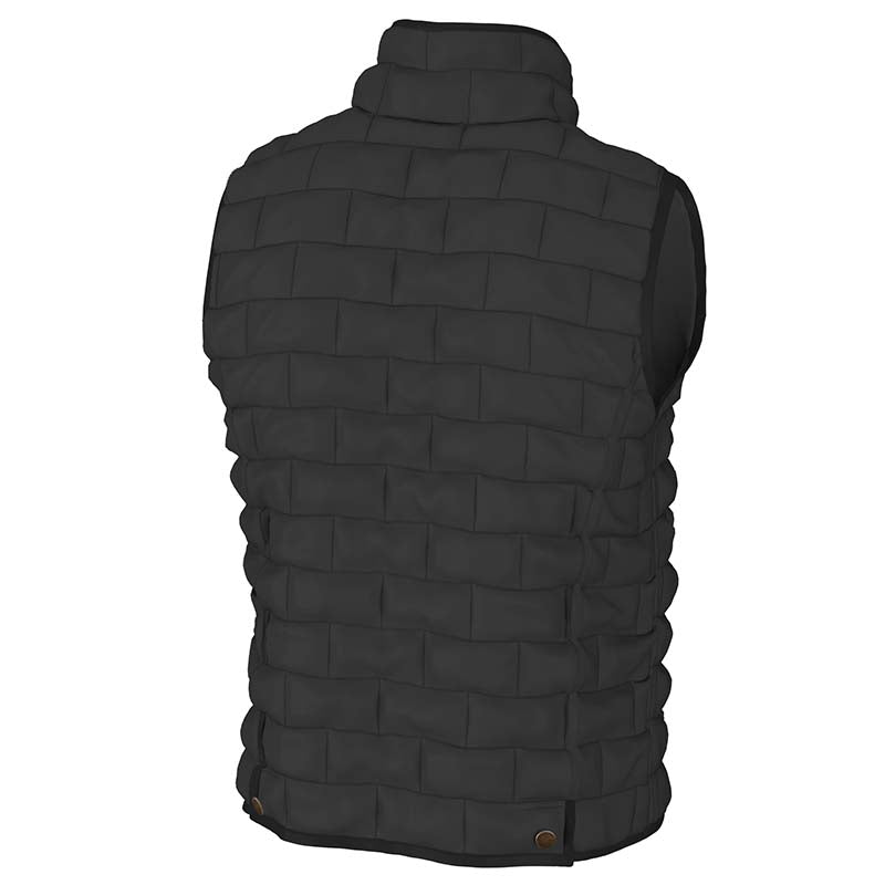 Brick Quilted Vest in Charcoal