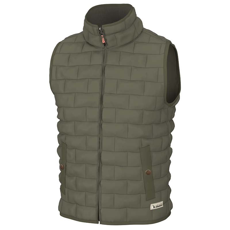 Brick Quilted Vest in Marsh Green