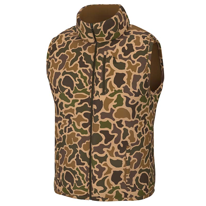 Duck Down Vest in Old School Camo