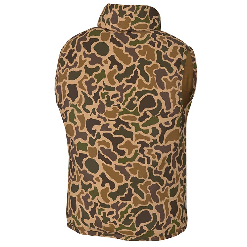 Duck Down Vest in Old School Camo