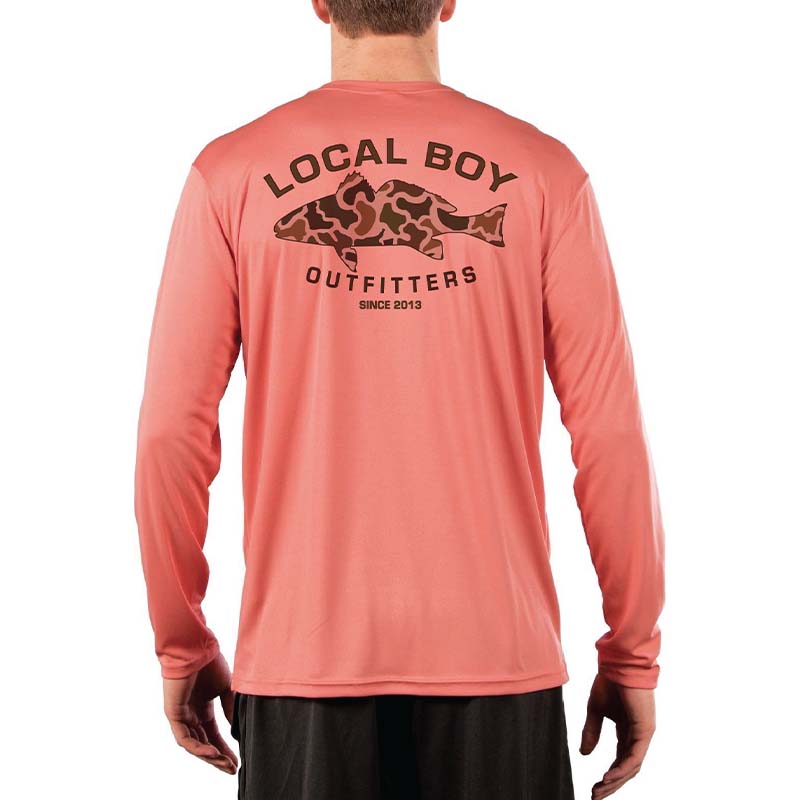 Localflage Vintage Redfish Performance Long Sleeve T-Shirt