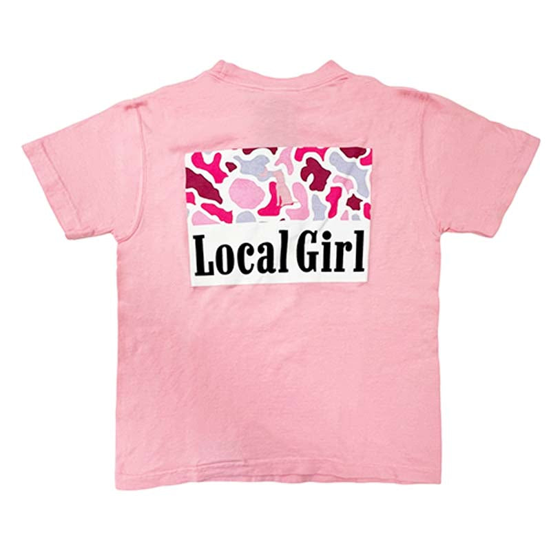 Local Girl Youth Camo Banner Short Sleeve T-Shirt