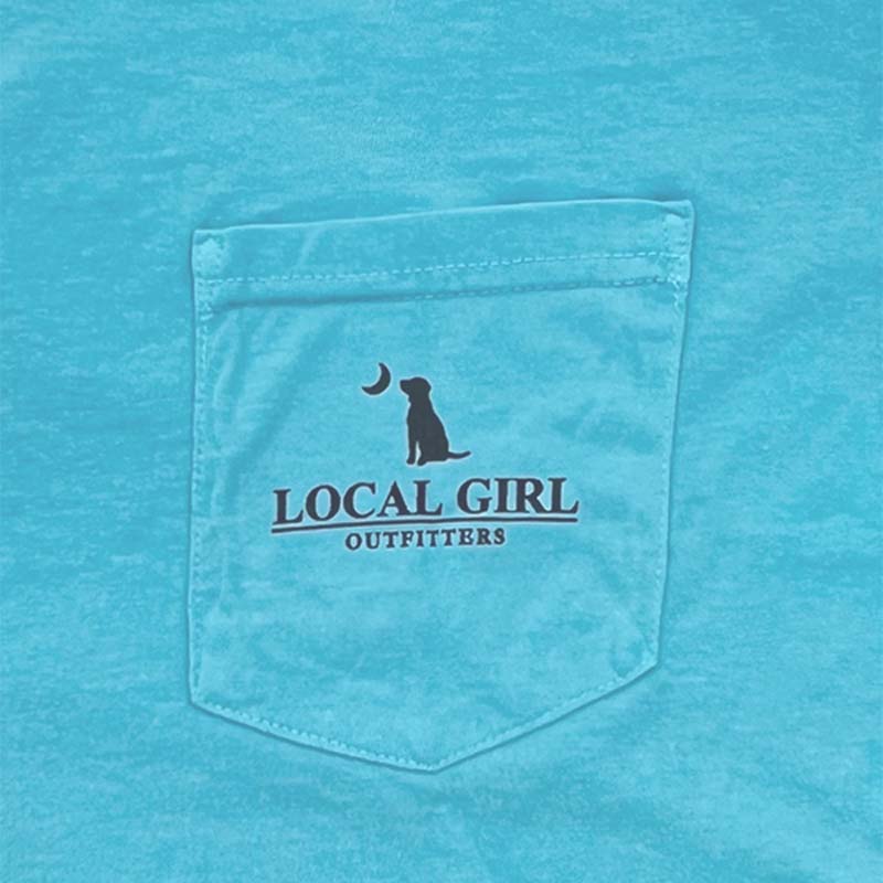 Local Girl Smoked Localflage Short Sleeve T-Shirt in Lagoon Blue