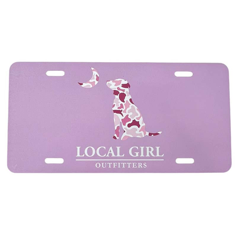 Local Girl Dog & Moon License Plate