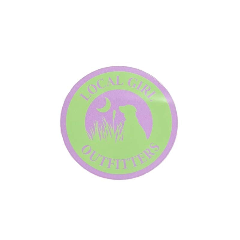 Local Girl Original Decal in Lime/Lavender