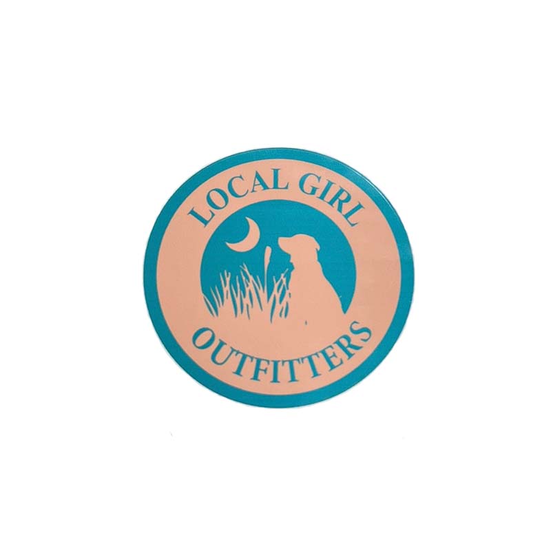 Local Girl Original Decal in Teal/Coral