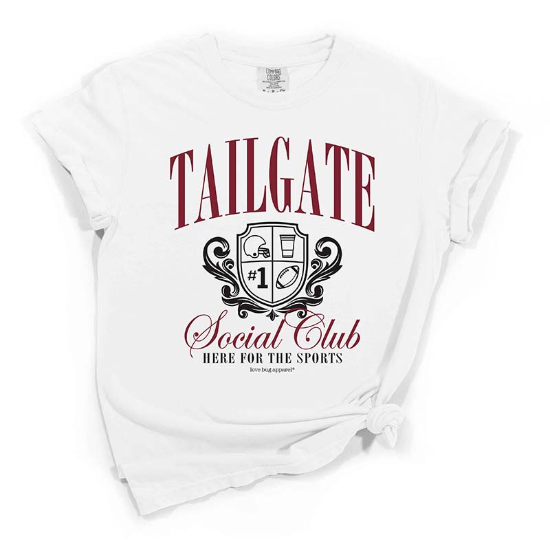 Tailgate Social Club Short Sleeve T-Shirt in Garnet