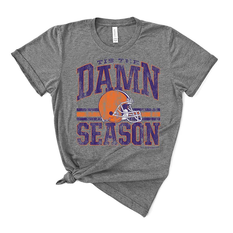 Tis The Season Short Sleeve T-Shirt in Orange and Purple