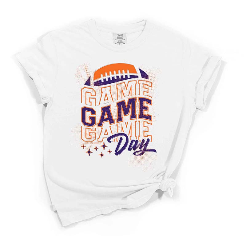 Gameday Short Sleeve T-Shirt in Orange and Purple