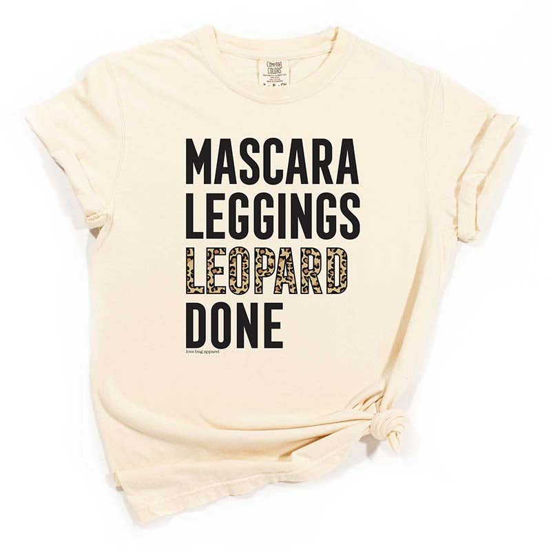 Mascara, Leggings, &amp; Leopard Short Sleeve T-Shirt