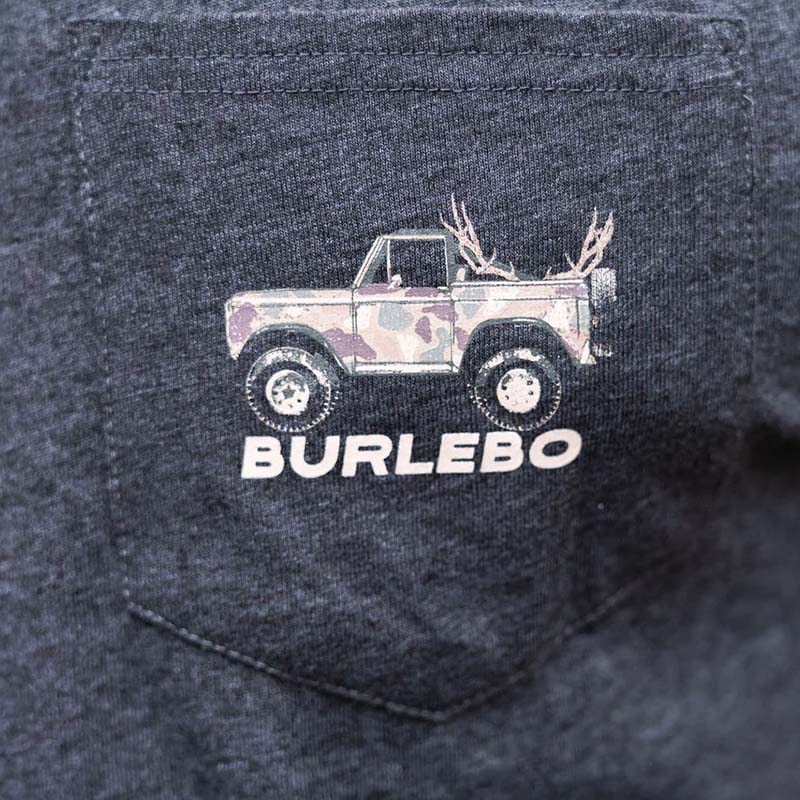 Close up shot of Burlebo Loaded Down Bronco Short Sleeve T-Shirt