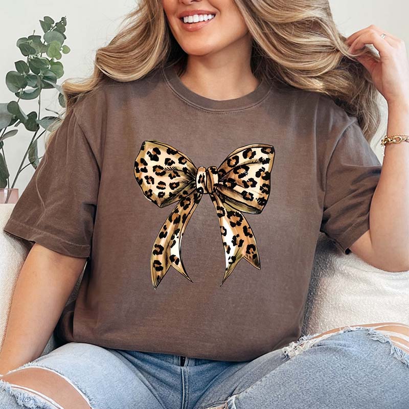 Cheetah Bow Short Sleeve T-Shirt