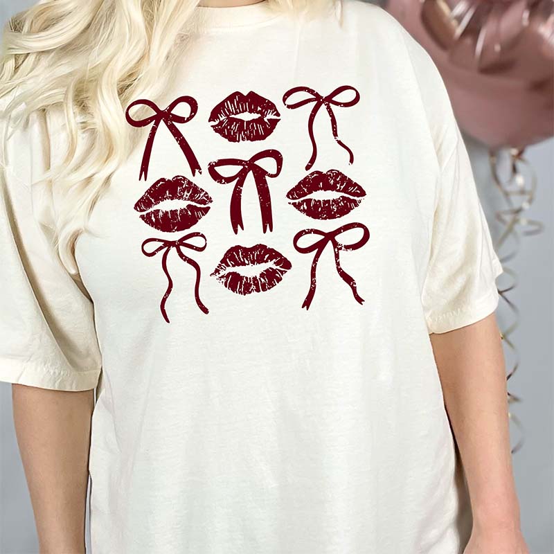 Lips and Bows Short Sleeve T-Shirt