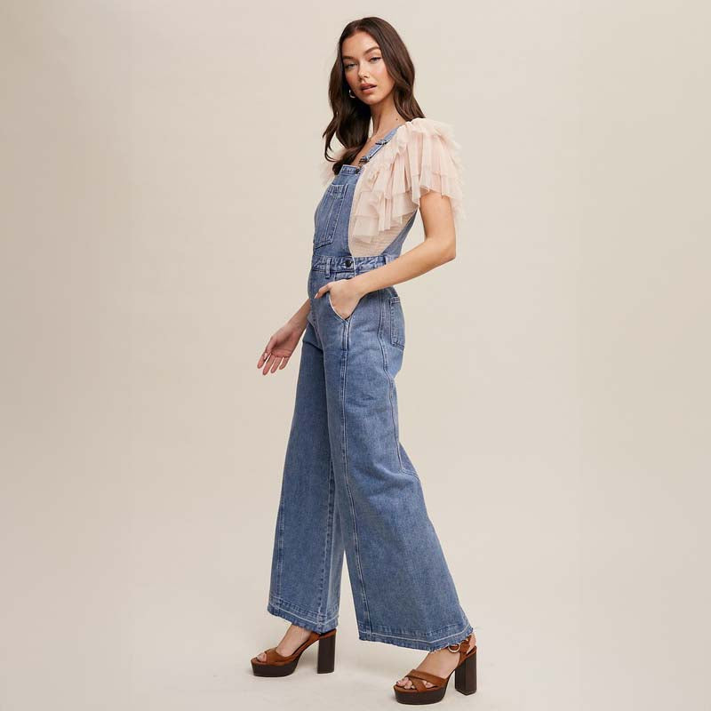 Overall Light Wash Jumpsuit