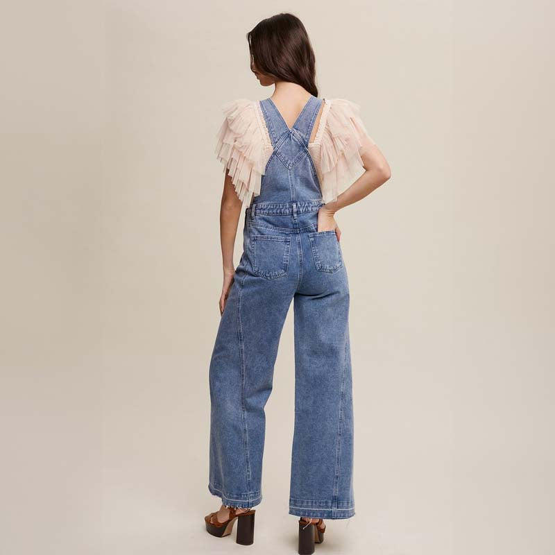 Overall Light Wash Jumpsuit