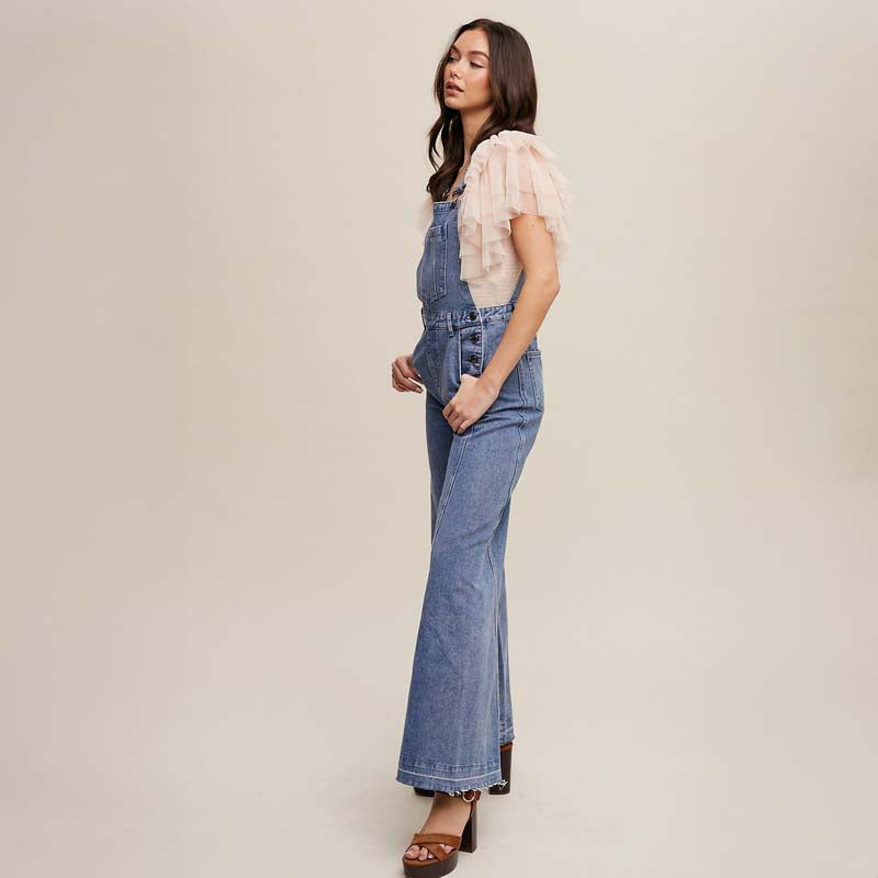 Overall Light Wash Jumpsuit