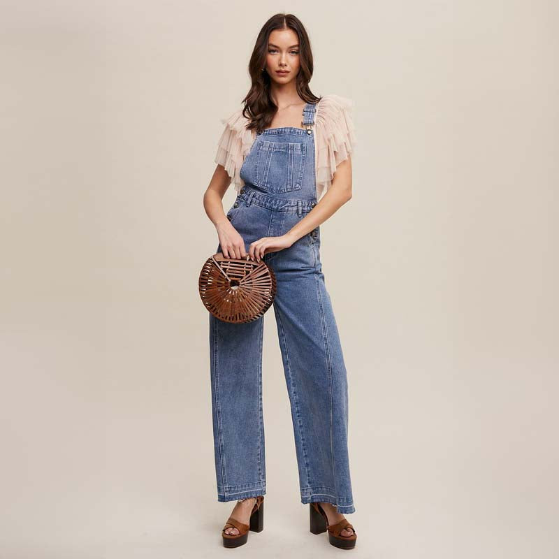 Overall Light Wash Jumpsuit